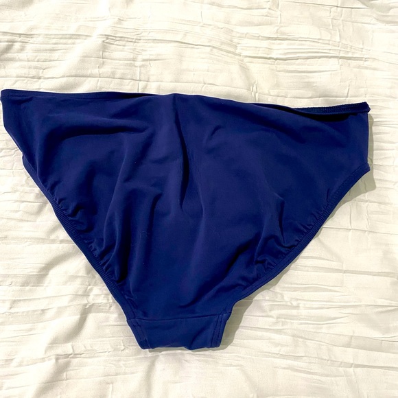 Lands End Deep Sea Navy Blue Hi Rise Bikini Tankini Swim Bottoms 10 - Picture 1 of 3